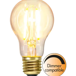 Clearance Star Trading Normal E27 Filament LED 7W 2100K 60 mm dimbar - Klar