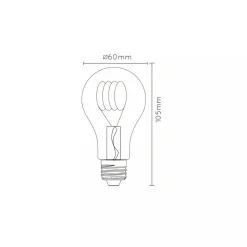 Sale Lucide Normal E27 Filament Vintage LED 5W 2200K dimbar 60 mm - Amber