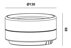 NorDesign Nova Brio tak/vegglampe 9W 2700/3000/4000 Kelvin IP65 - Dimbar