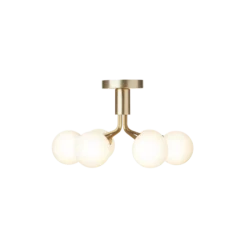 Online Nuura Apiales 6 taklampe børstet / opal glass Messing