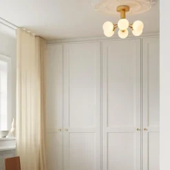 Online Nuura Apiales 6 taklampe børstet / opal glass Messing