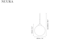 New Nuura Apiales 1 taklampe - Messing / Opal