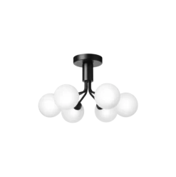 Outlet Nuura Apiales 6 taklampe satengsort / glass Opal