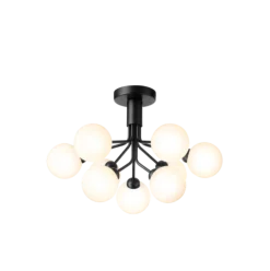 Sale Nuura Apiales 9 taklampe satin svart/opal Svart / Opal