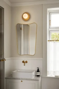 Best Nuura Liila Muuse vegglampe/taklampe - small - nordic gold / opal Messing / Opal