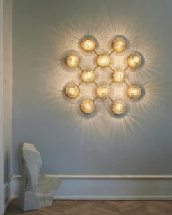 Sale Nuura Liila 12 taklampe/vegglampe - optic Messing