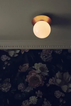 Discount Nuura Liila 1 vegglampe/taklampe - medium - nordic gold / opal Messing / Opal