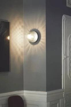 Sale Nuura Liila 1 vegglampe/taklampe - medium - light silver / optikk Krom