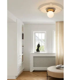 Nuura Liila 1 vegglampe/taklampe - large - Svart / Opal