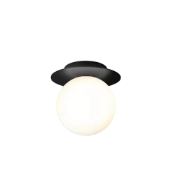 Sale Nuura Liila 1 vegglampe/taklampe - medium - glass Svart / Opal