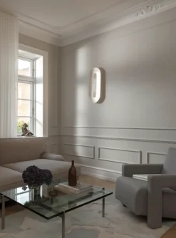 Clearance Nuura Sasi Large vegglampe - Sølv Krom