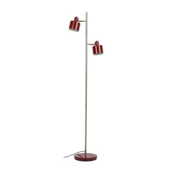 Best Dyberg Larsen Ocean gulvlampe 2-lys 160 cm Rød / Messing