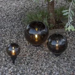 Star Trading Orby dekorativ hagelampe 20 cm - Svart/Røykfarget Svart / Røyk