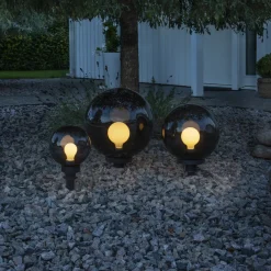 Star Trading Orby dekorativ hagelampe 20 cm - Svart/Røykfarget Svart / Røyk