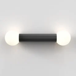 Discount Astro Lighting Ortona Twin vegglampe IP44 Krom / Opal