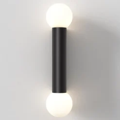 Discount Astro Lighting Ortona Twin vegglampe IP44 Krom / Opal