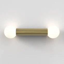 Discount Astro Lighting Ortona Twin vegglampe IP44 Krom / Opal