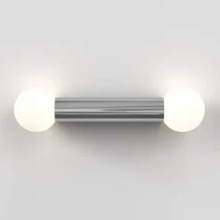 Discount Astro Lighting Ortona Twin vegglampe IP44 Krom / Opal