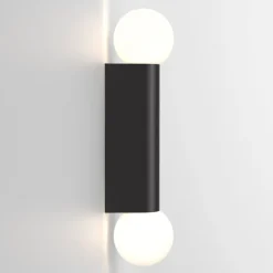 Discount Astro Lighting Ortona Twin vegglampe IP44 Krom / Opal