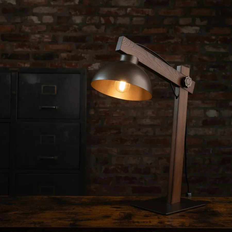 New TK Lighting Oslo bordlampe Brun