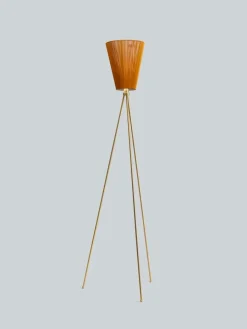Clearance Northern Oslo Wood gulvlampe gull med skjerm