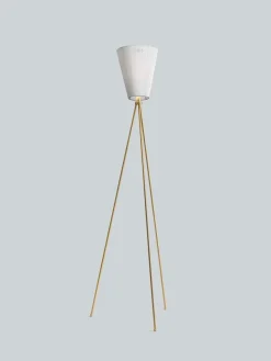 Clearance Northern Oslo Wood gulvlampe gull med skjerm
