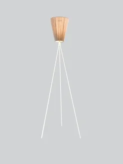 Best Northern Oslo Wood gulvlampe hvit med skjerm