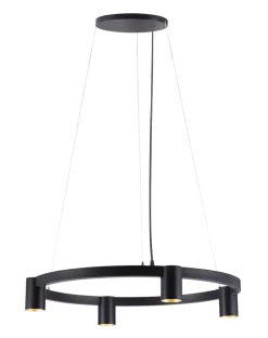 Outlet NorDesign Oz K4 circular takpendel 60 cm - Svart/Gullfarget Svart / Gull