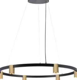 Outlet NorDesign Oz K4 circular takpendel 60 cm - Svart/Gullfarget Svart / Gull