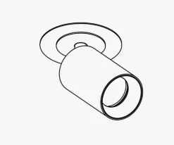 Hot NorDesign Oz Mounting plate, white (for OZ recessed spot) Sand