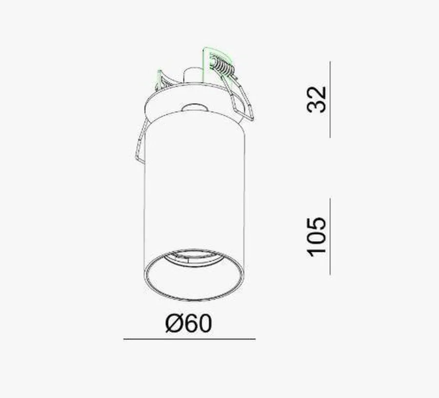 New NorDesign Oz Recessed downlight spot - signal Hvit/Svart Hvit / Svart