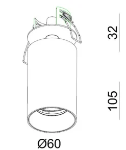Best NorDesign Oz Recessed downlight spot - Svart/Messing Svart / Messing