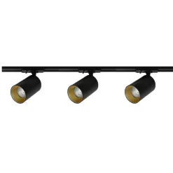 Sale NorDesign Oz spotskinne 3 spotter 1 meter - Svart/Gull Svart / Gull