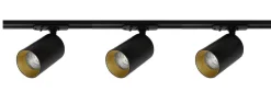 Sale NorDesign Oz spotskinne 3 spotter 1 meter - Svart/Gull Svart / Gull