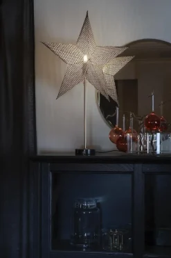 Konstsmide Papirstjerne med marmor Svart