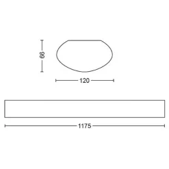 Discount Philips Aqualine 50W LED Lysarmatur 2700K 5000 lumen IP65 - Hvit