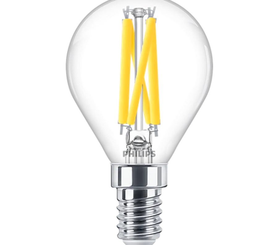Hot Philips E14 LED mignon 3,4 watt (40W) Warmglow - Dimbar Klar