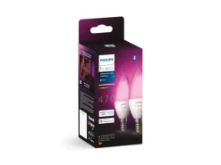 Online Philips Hue B39 E14 lyspære 4W 2200-6500K pluss farge - 2 pakning