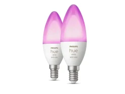 Online Philips Hue B39 E14 lyspære 4W 2200-6500K pluss farge - 2 pakning