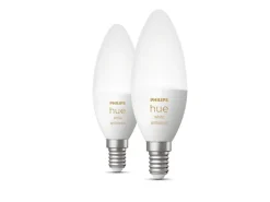 Best Philips Hue B39 E14 lyspære 5,2W 2200-6500K White Ambiance - 2 pakning