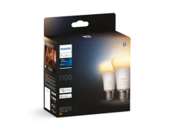 Philips Hue white LED 8W E27 A60 2200-6500 Kelvin - 60 mm - 2 pakning Hvit