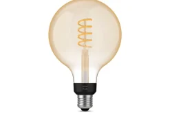 Outlet Philips Hue white LED 7W E27 G125 2200-4500 Kelvin - 125 mm Hvit
