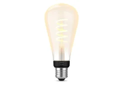 Clearance Philips Hue white LED 7W E27 ST72 2200-4500 Kelvin - 72 mm Hvit