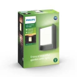 Clearance Philips myGarden Arbour vegglampe utendørs 6W IP44 - Antrasitt