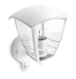 Outlet Philips myGarden Creek vegglampe m/bevegelses sensor opp utendørs IP44 Hvit