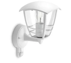 Outlet Philips myGarden Creek vegglampe m/bevegelses sensor opp utendørs IP44 Hvit