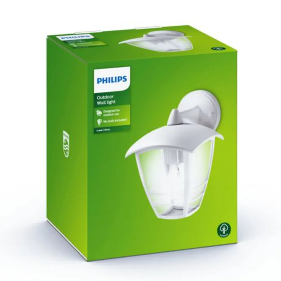 Clearance Philips myGarden Creek vegglampe ned utendørs IP44 Svart