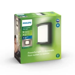 New Philips myGarden Samondra vegglampe utendørs IP44 12W LED - Svart