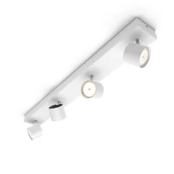 New Philips Star Warmglow 4 LED-spot dimbar - Hvit