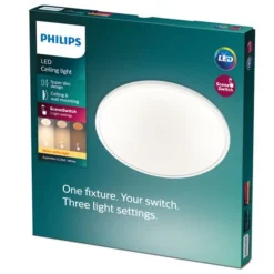 New Philips superslim taklampe 25 cm 15W 2700 Kelvin 3-step dim - Hvit